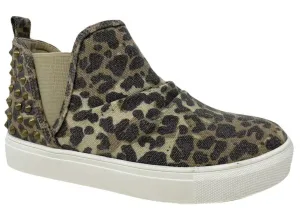 Zoey Studded Slip-On Shoes In Leopard